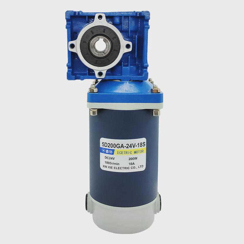 rv30减速电机大涡轮蜗杆200w12v24v带自锁直流扭矩正反转调速马达