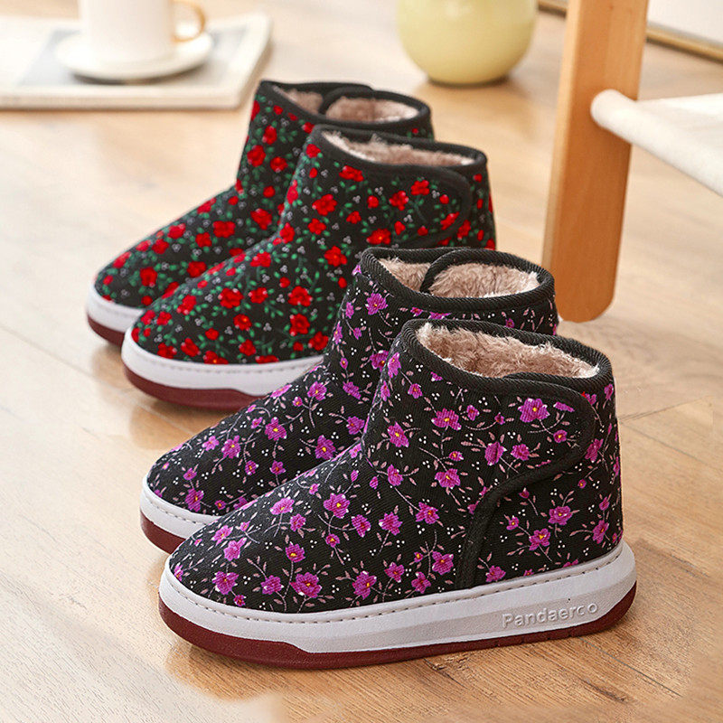 老人棉鞋女冬季加绒防滑保暖棉拖鞋魔术贴居家全包跟厚底妈妈棉鞋,居家布艺,居家棉拖/棉鞋,淘宝优惠券,粉丝福利购,淘宝优惠卷