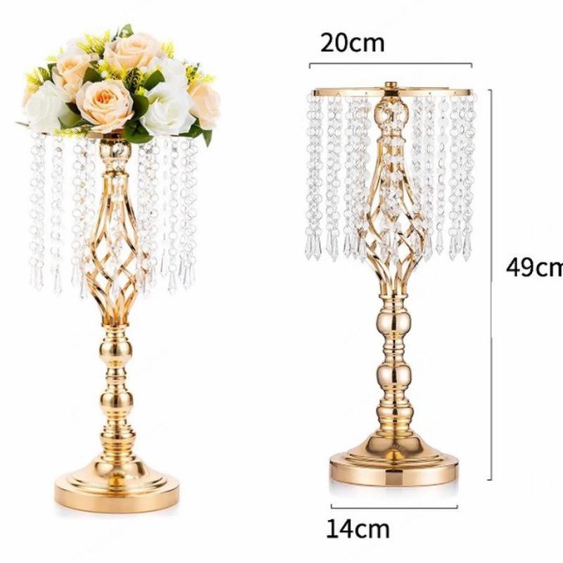 婚庆道具铁艺花架水晶珠帘婚礼现场装饰场地布置路引桌面花器摆件