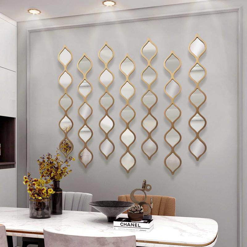 创意玄关壁挂组合镜美式客厅沙发欧式背景墙轻奢装饰镜壁挂