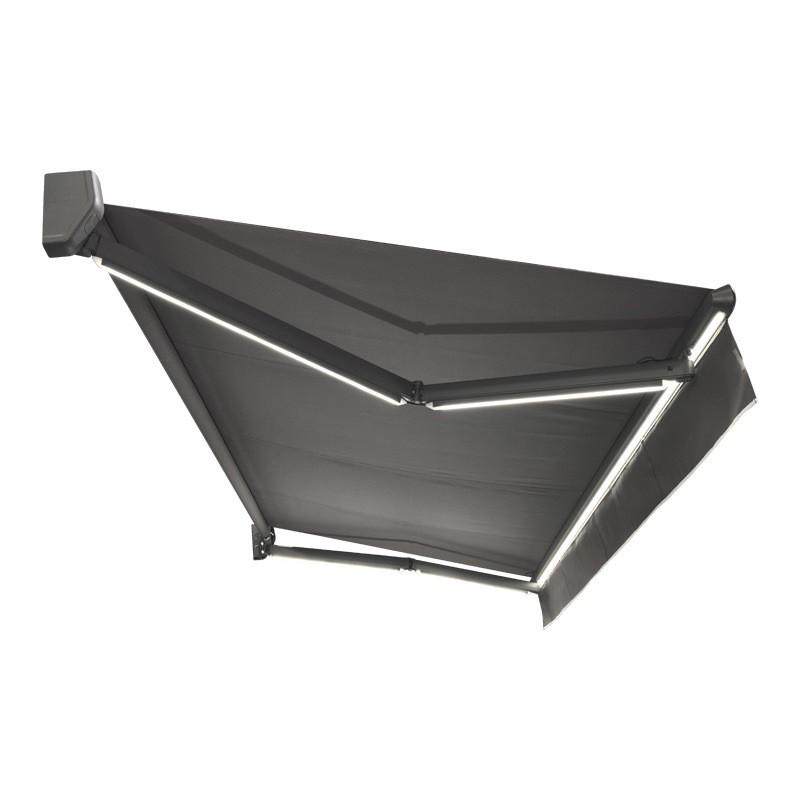 户外铝合金店铺遮阳棚商铺门店防晒雨蓬窗棚伸缩阳台曲臂折叠雨篷