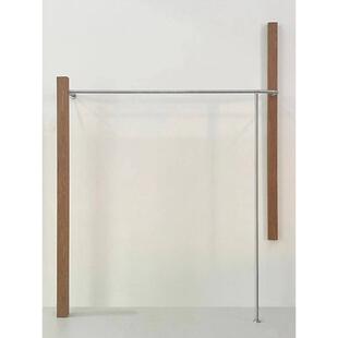 服装店展示架上墙挂衣杆胡桃色货架落地衣架女装店专用陈列架实木