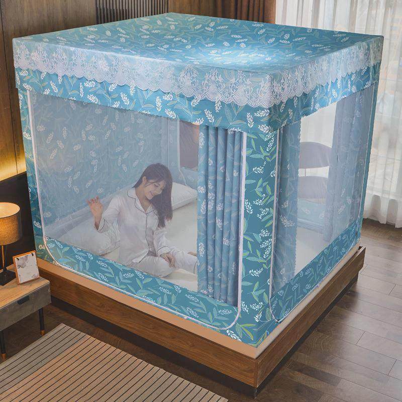 新款固定防摔儿童遮光布床幔家用支架床帘蚊帐一体式蒙古包防尘顶,床上用品,蚊帐,淘宝优惠券,粉丝福利购,淘宝优惠卷
