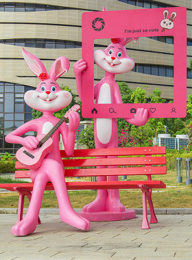 户外玻璃钢休闲座椅创意网红休闲公园椅雕塑景观商场美陈装饰摆件