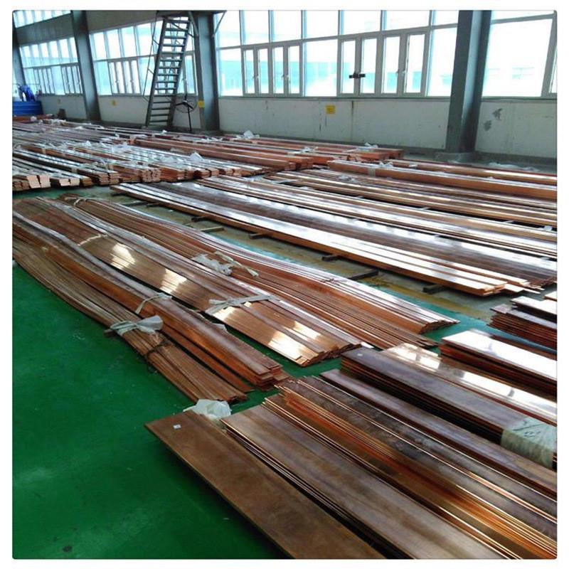 加t2工紫铜排厂母接地铜排tmy紫铜标排10*100镀锡铜母线打孔折弯