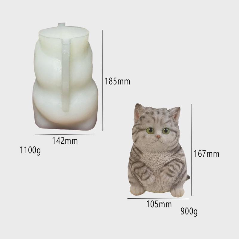 立体肥猫硅胶模具DIY手工香薰蜡烛扩香石膏伴手礼家居装饰摆件