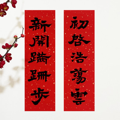 手写宝宝周岁礼抓周布置对联抓阄道具生日典礼背景龙年宝宝男女龙