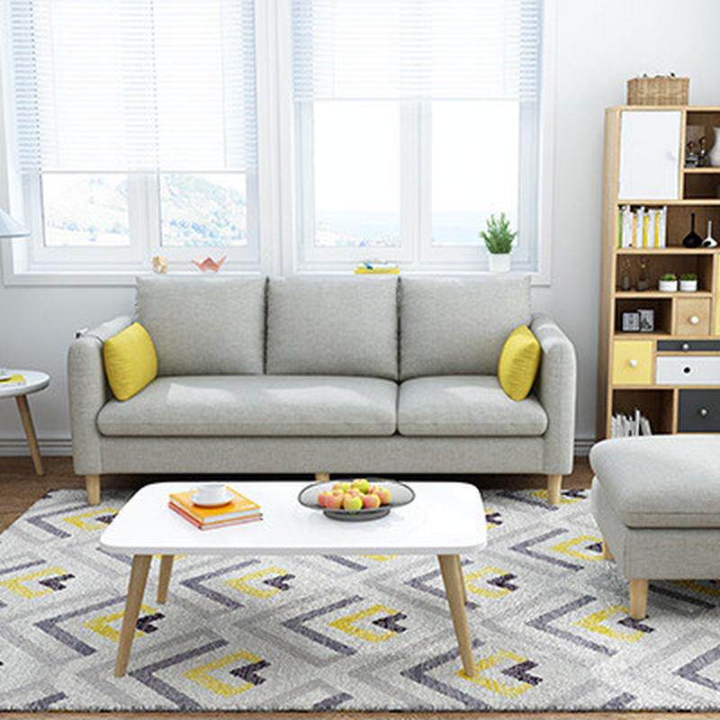 北欧棉麻布艺沙发小户型网红款服装双人三人出租房公寓单人店铺