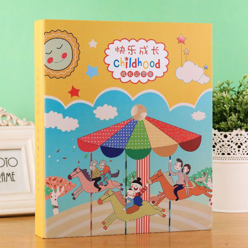 A4幼儿园成长纪念册儿童相册diy手工制作小学生卡通幼儿记录手册
