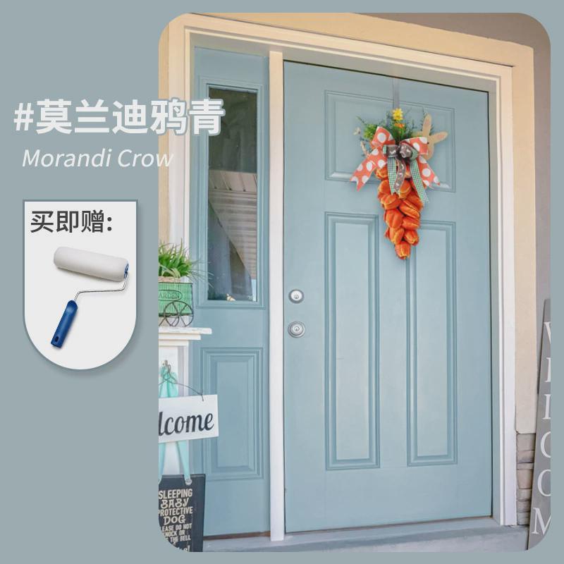 入户门改色漆防盗门铁门大门门换色专用自喷自刷水性金属油漆翻新