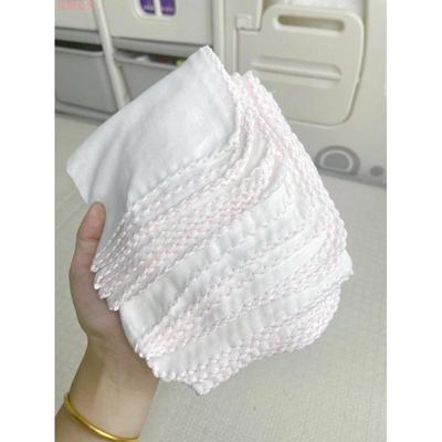 夏季婴儿纱布巾方巾双层纯棉纱布无荧光口水巾宝宝手帕纯白纱布