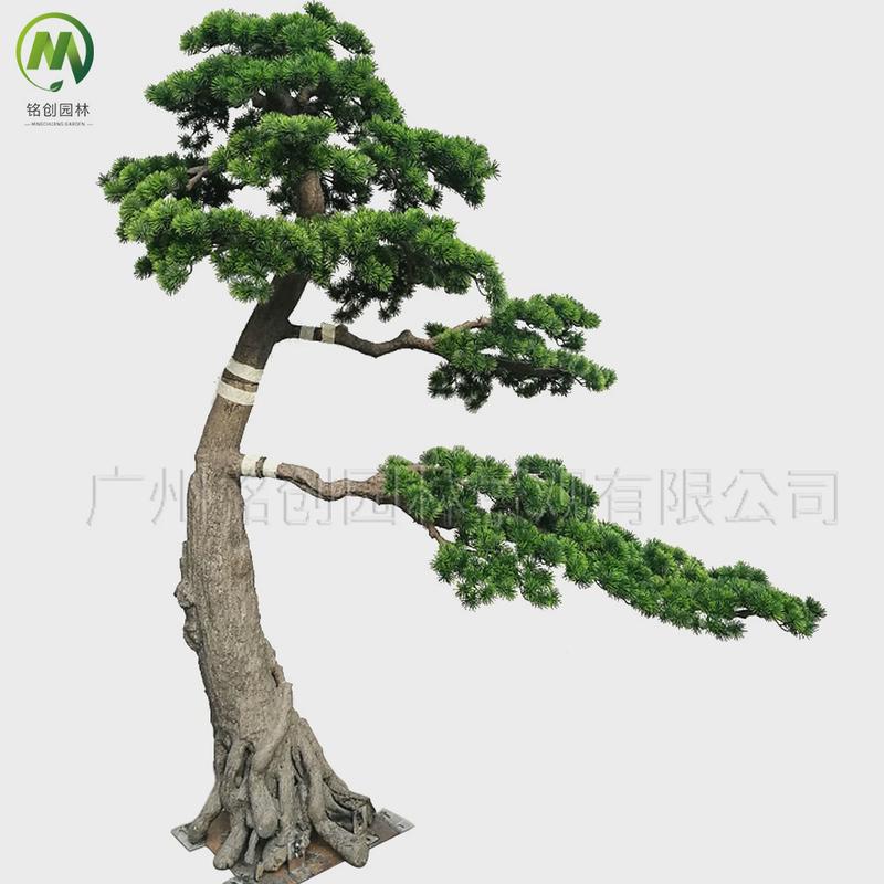 玄关摆件迎客松罗汉松仿真树仿真迎客松假松树松树商场造景假树