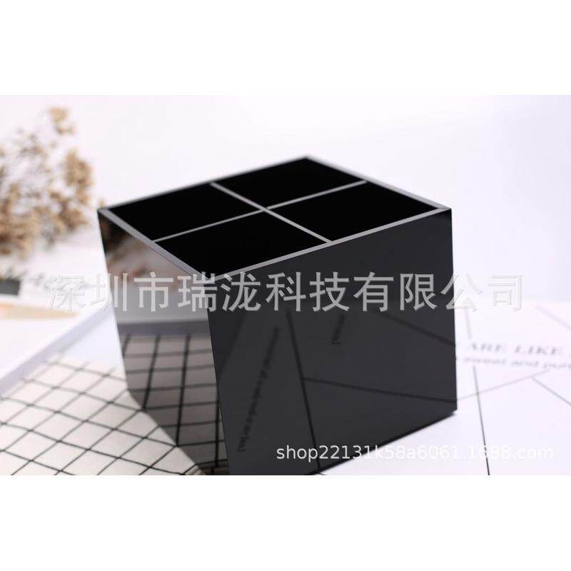 化妆刷笔筒收纳桌面文具收纳筒彩妆多功能大容量简约亚克力高级感