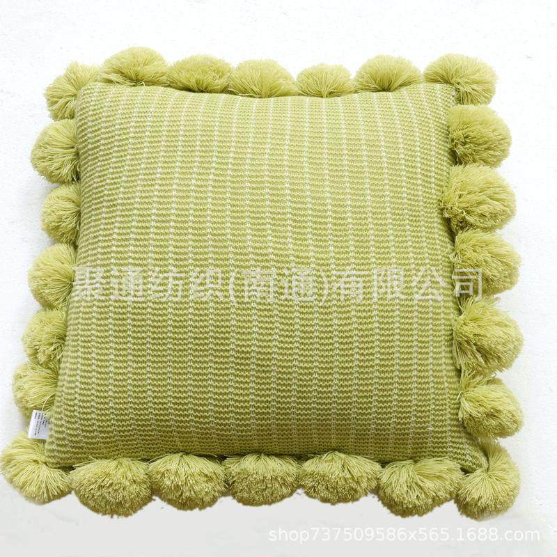 抱枕ins风ins风针织抱枕套球球抱枕圆形蒲团沙发靠垫立体镂空靠枕,居家布艺,靠垫/抱枕,淘宝优惠券,粉丝福利购,淘宝优惠卷