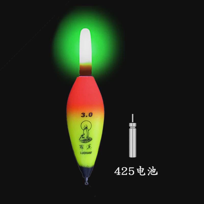 罗汉eva双色灯外挂电子漂钓鱼漂矶钓夜光漂漂远投夜钓鲢鳙漂新款