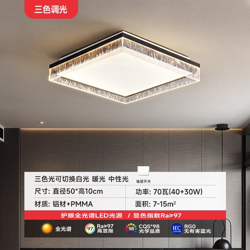 极简灯具批发2025新款意式中山大气轻奢感客厅吸顶灯大厅led主灯