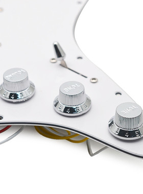 热销st电吉他拾音器面板配件五档开关2v1t镀银总成铜壳双线圈拾音