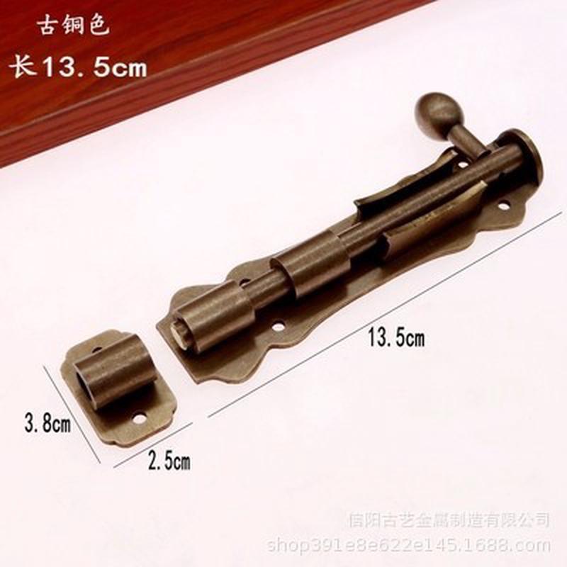 插销门栓门搭扣复古大门锁扣明装加粗厚仿古中式木门天地插棍