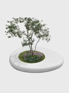 玻璃钢树池座椅户外休闲花坛异形坐凳定制公园林景观广商场种植池