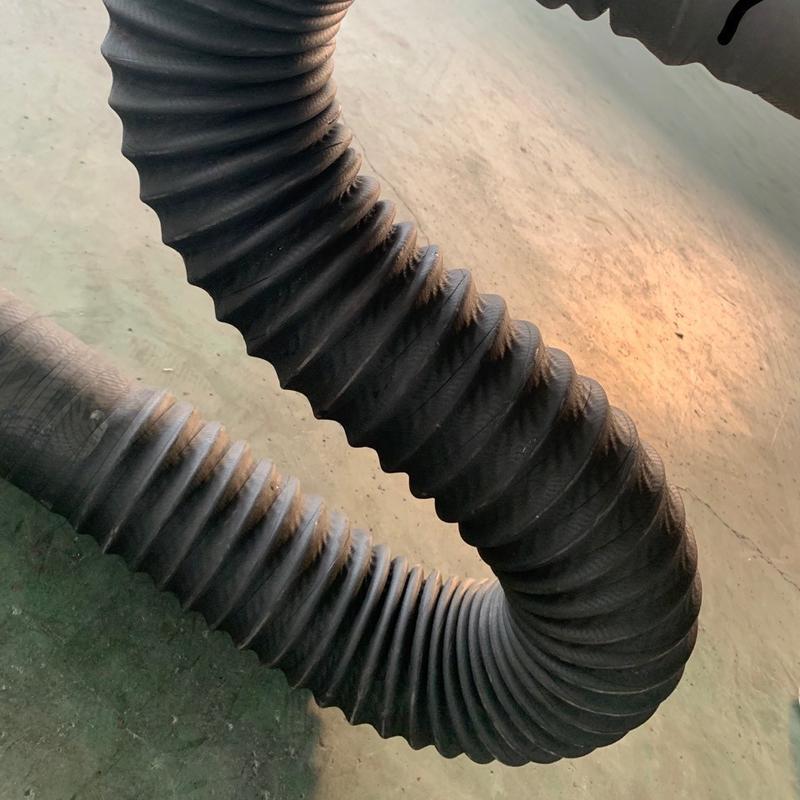 耐橡胶消防车吸水管整体式轻质水管黑色高压橡胶管消防dn100125
