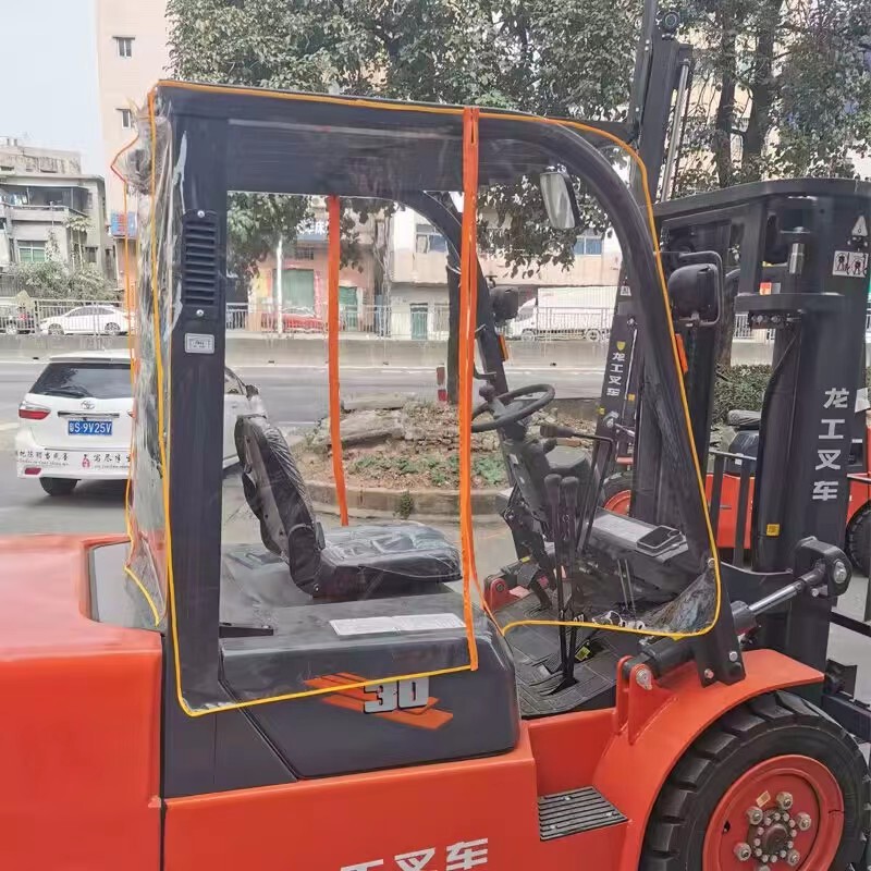龙工叉车雨棚合力杭州杭衣叉车防风罩冬季全包式挡风叉车雨棚