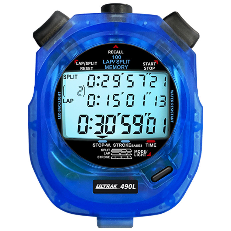 电子秒表dt490l定尔ultrak志奥赛克100道3排显示计时器田径夜光