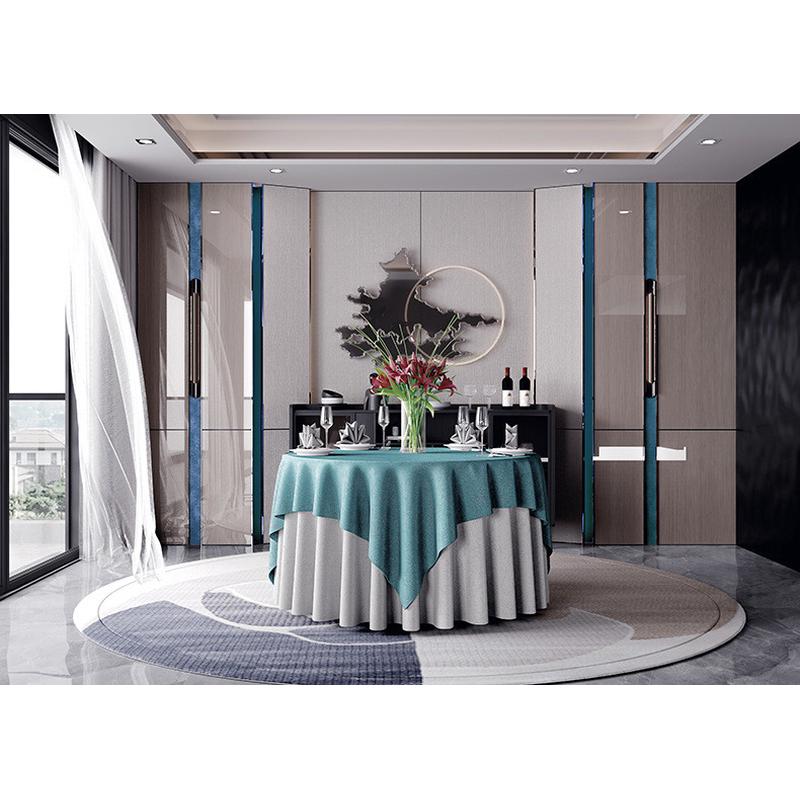 s588酒店布艺桌布餐厅饭店混纺圆形台布纯色宴会新中式大圆桌