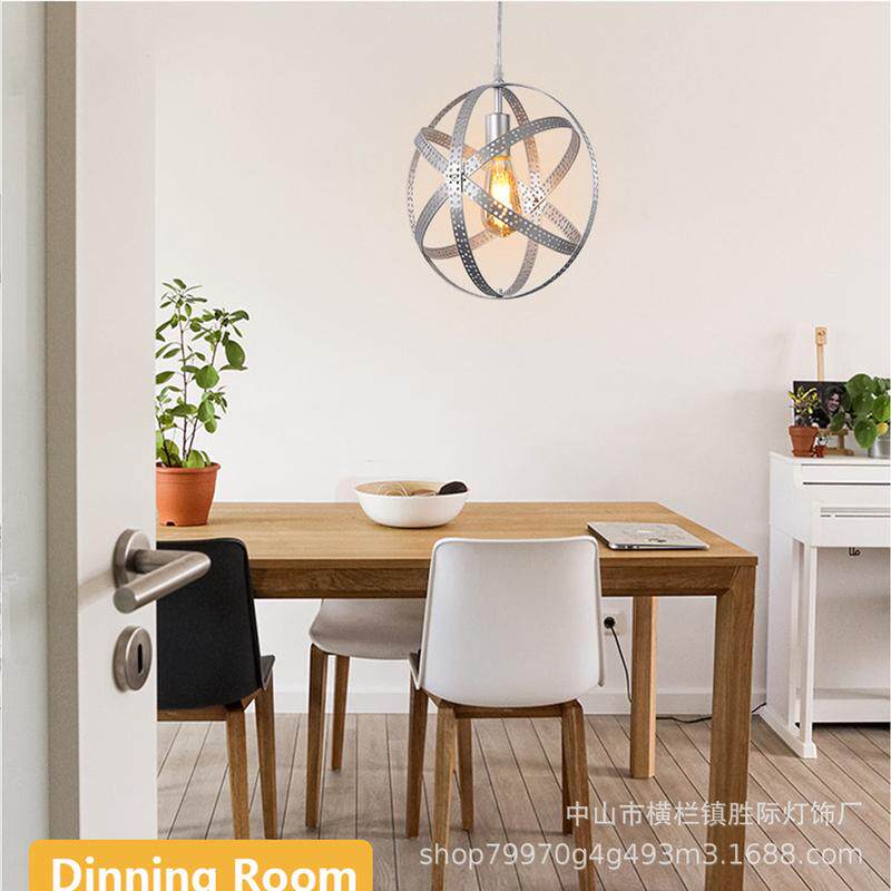 现货厂家直销美式乡村吊灯创意工业风铁艺地球仪个性餐厅客厅灯具