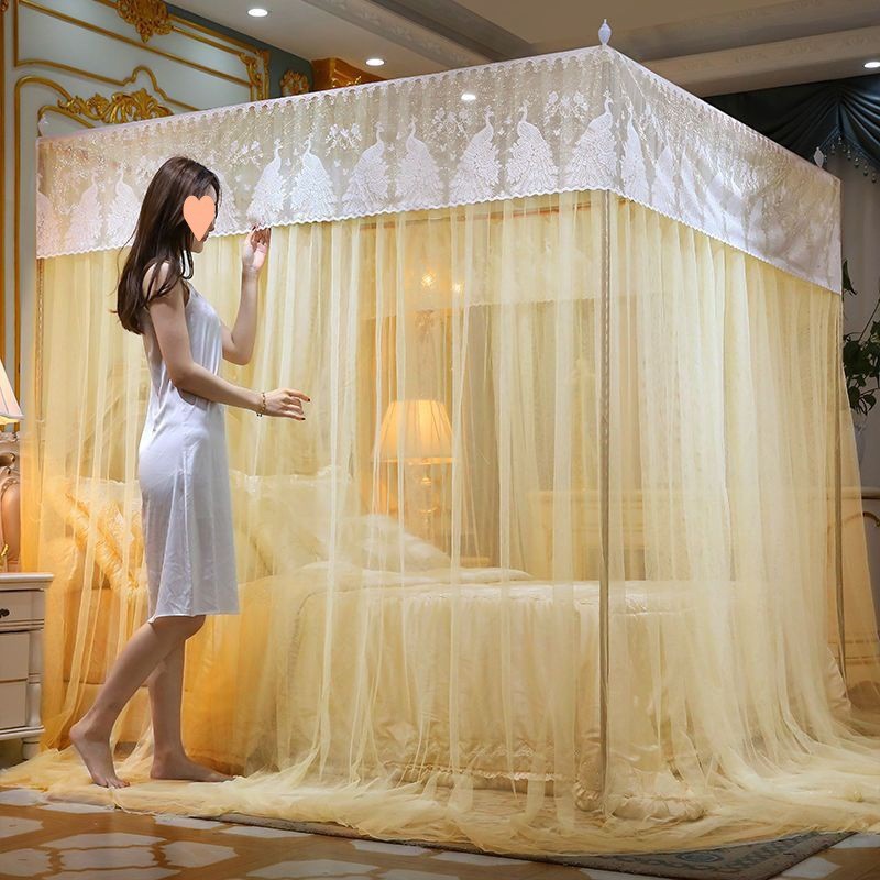 蚊帐家用1.8米床三开新款1.5米2米纹帐单双人加密加厚1.2米门文章