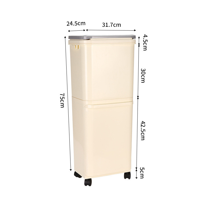 厨房垃圾桶家用可抽拉可按压双开式大容量垃圾筒批发大号带盖