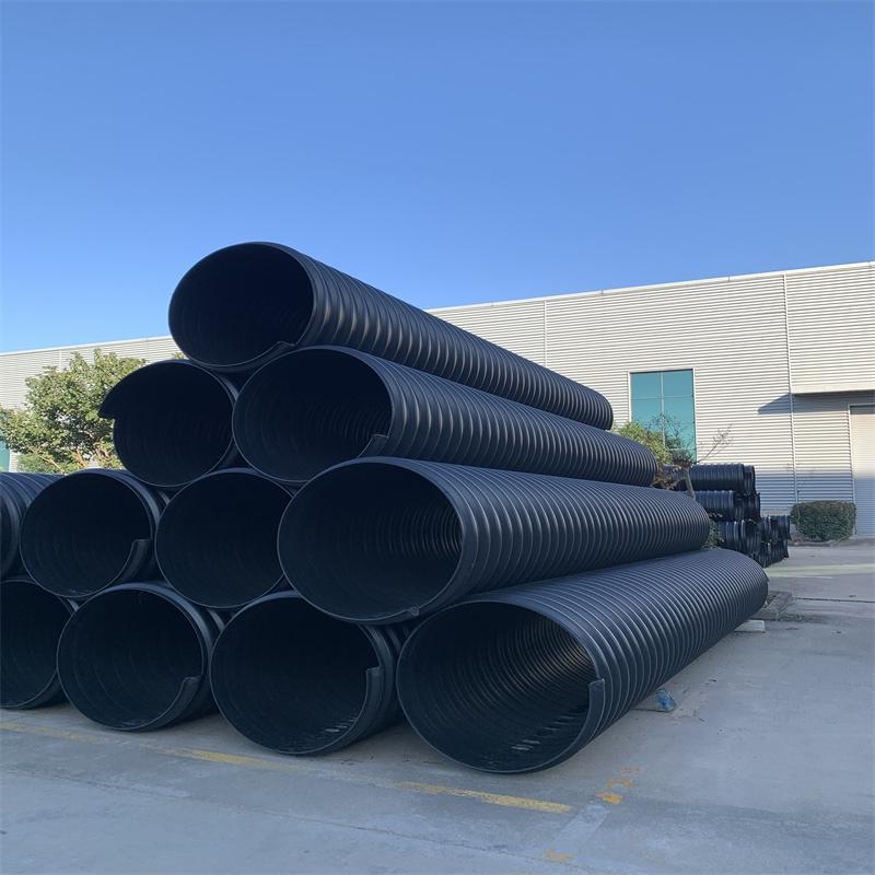 hdpe双壁波纹管中空增强螺旋管钢带壁缠绕管市政排污水克拉管