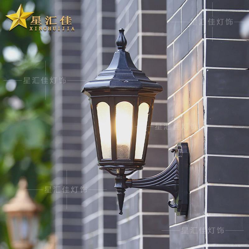 阳台壁灯室外庭院别墅大门口柱子露台欧式复古走廊外墙户外防水灯
