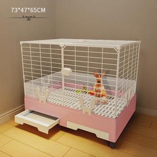 兔笼防喷溅喷尿室内专用荷兰猪兔笼屋别墅大空间豪华窝子家用大号