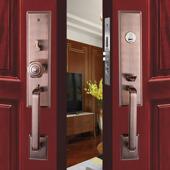 锁大门执手美式 豪华别墅304不锈钢大门锁时尚 大气家用防盗门把锁