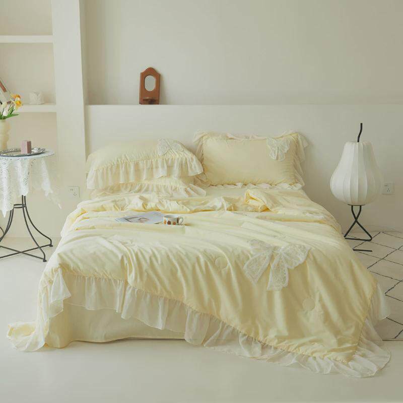 2024夏凉被四件套厂家直销韩系少女风小公主风格夏被新款烂漫满屋