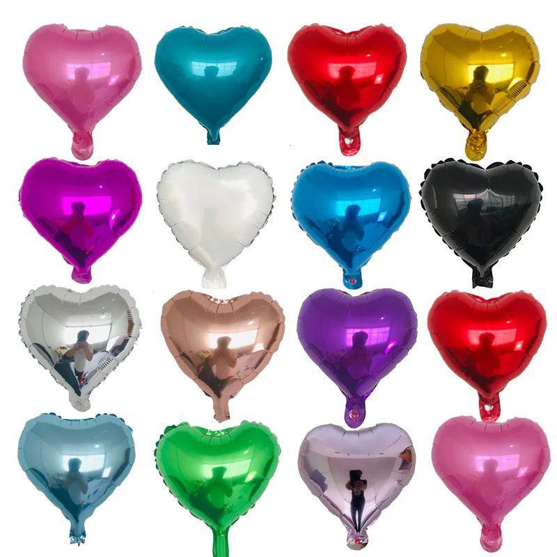 10pcs 10inch heart love aluminum foil balloon baby shower ch