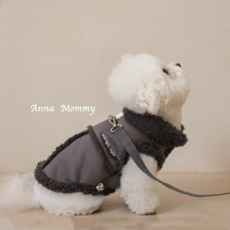 小狗狗衣服秋冬装新款桃皮绒马甲宠物猫咪加绒棉衣泰迪比熊小型犬