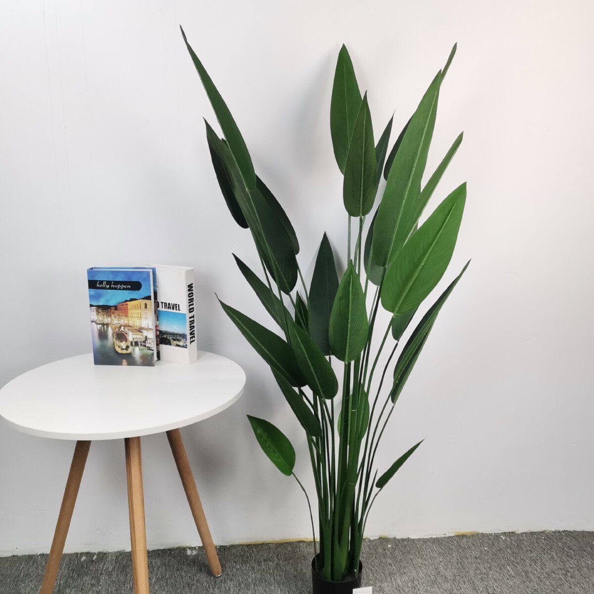 厂家定制仿真绿植盆美人蕉绿色装饰落地摆件人造室内假盆景