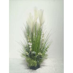 仿真狗尾巴草绿植盆景芦苇洋葱家居装饰摆件8090cm室内草植物盆栽