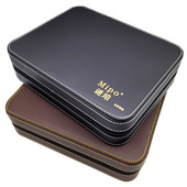 热销裸钻透明圆盒30只60只戒面珠宝文玩皮拉链箱首饰收纳箱裸石样