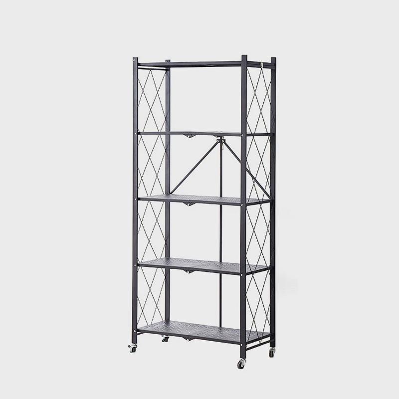 家用免安装微波炉置物架落地式多层收纳架子带轮可移动厨房收纳架