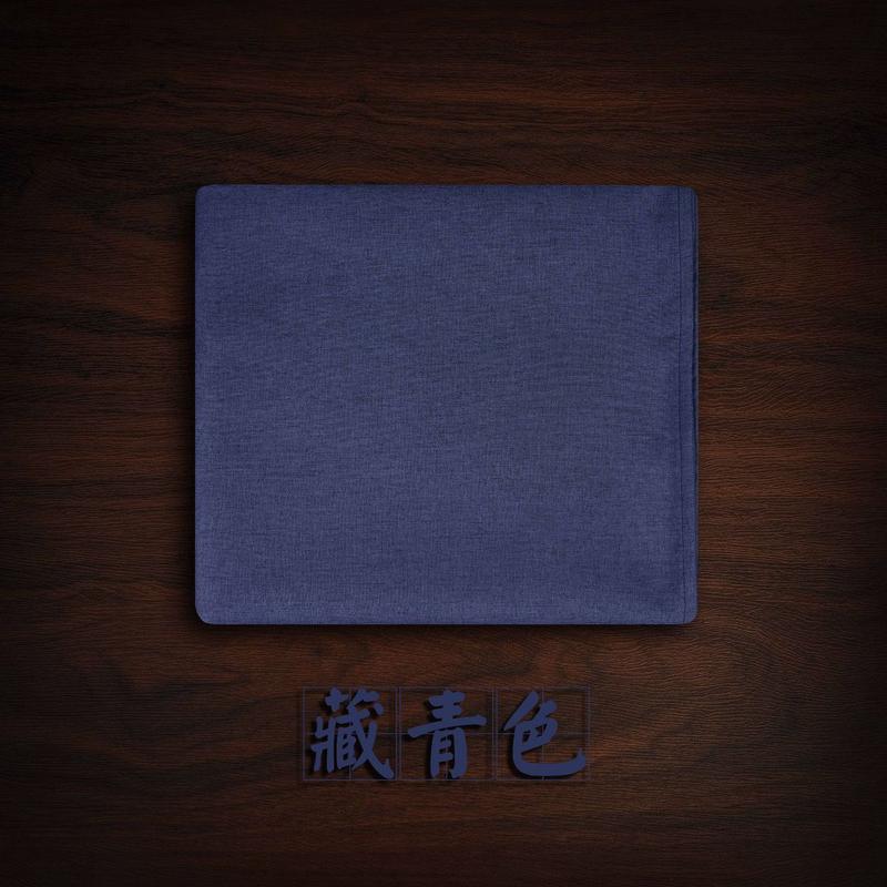 新中式防水桌布防泼水棉麻茶桌布布艺素色棉长正方形防尘茶几盖布