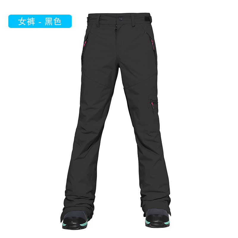 雪怡派瘦版双板单板滑雪裤女男款雪地裤防水风保暖雪裤修身滑雪服