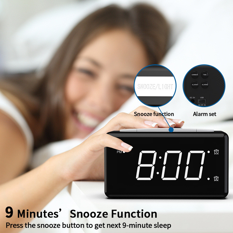 2025年升级电子闹钟学生专用led款小夜灯时钟热销爆钟