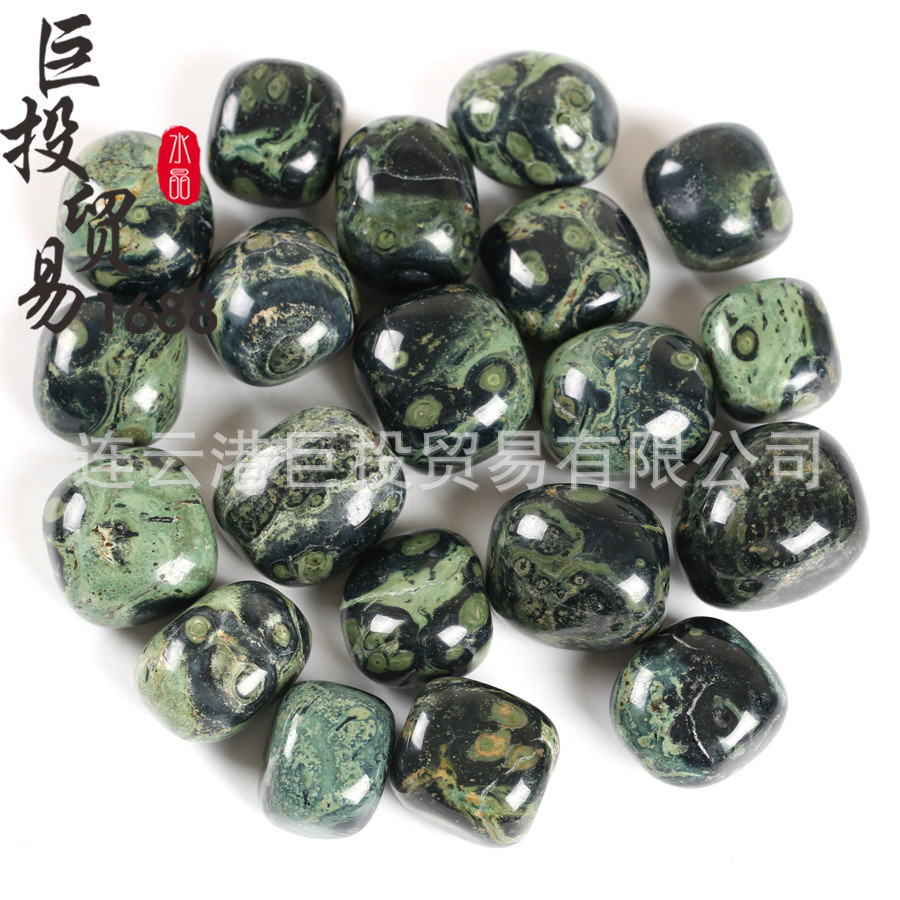 雀眼摆件滚石石大颗粒孔雀眼碎石批发查克拉电商供货装饰鱼缸