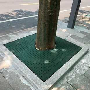 厂家批发橡胶树池盖板塑胶护树穴树板绿化树篦子橡胶树池树圈垫