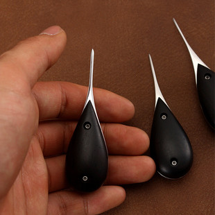 黑檀 高 端 手工 皮革工具 圆锥法锥菱锥手工diy锥平皮革棱锥4863