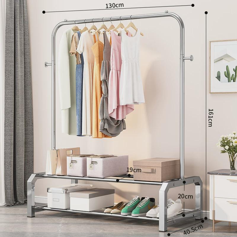 晾衣架落地家用室内挂衣架卧室凉衣杆阳台不锈钢晒衣架双