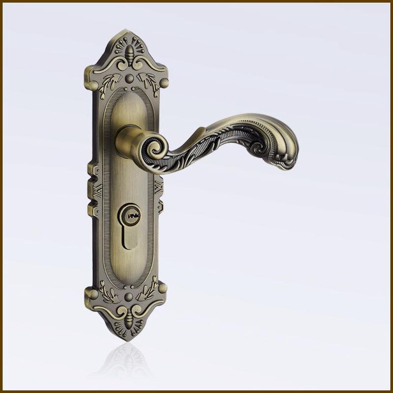 欧式静音锌合金门锁室内卧室房门锁简约门把手锁具锁舌单工程配套