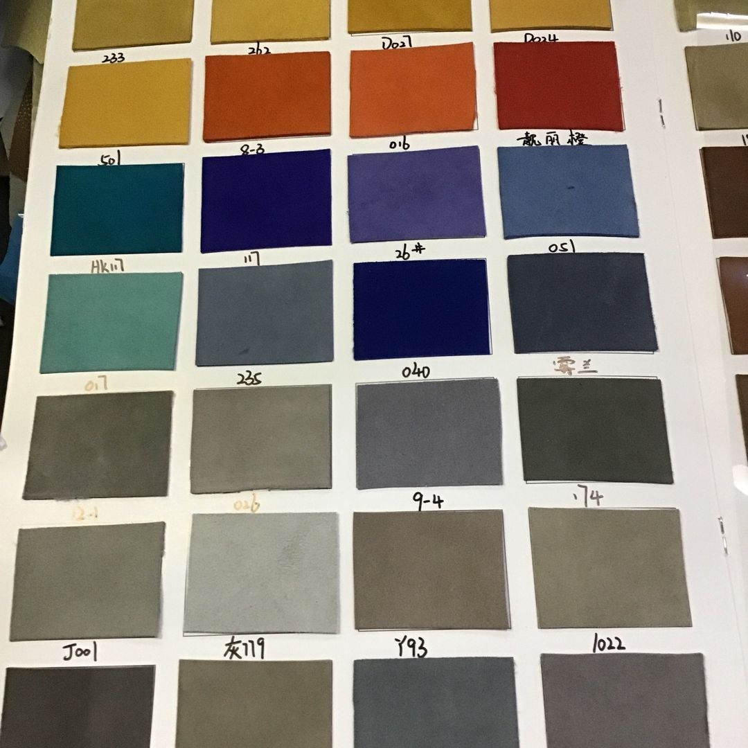 彩色皮革色卡本样品册羊皮绒168颜色现货羊翻毛反绒反商用色卡